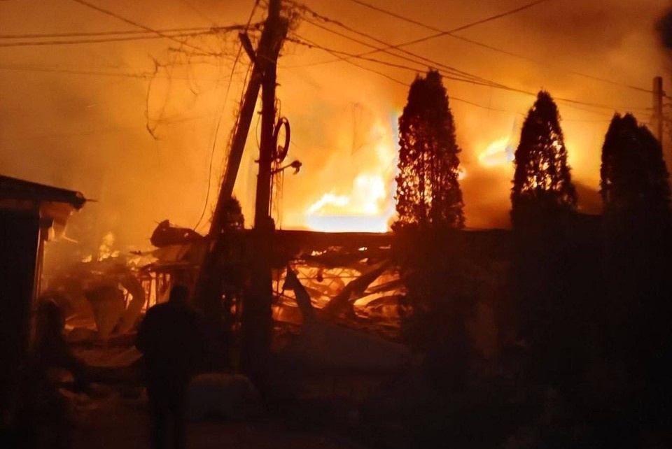    Боевики ударили по кафе в Хорлах в Новогоднюю ночь. ФОТО: ТГ-канал Владимира Сальдо.