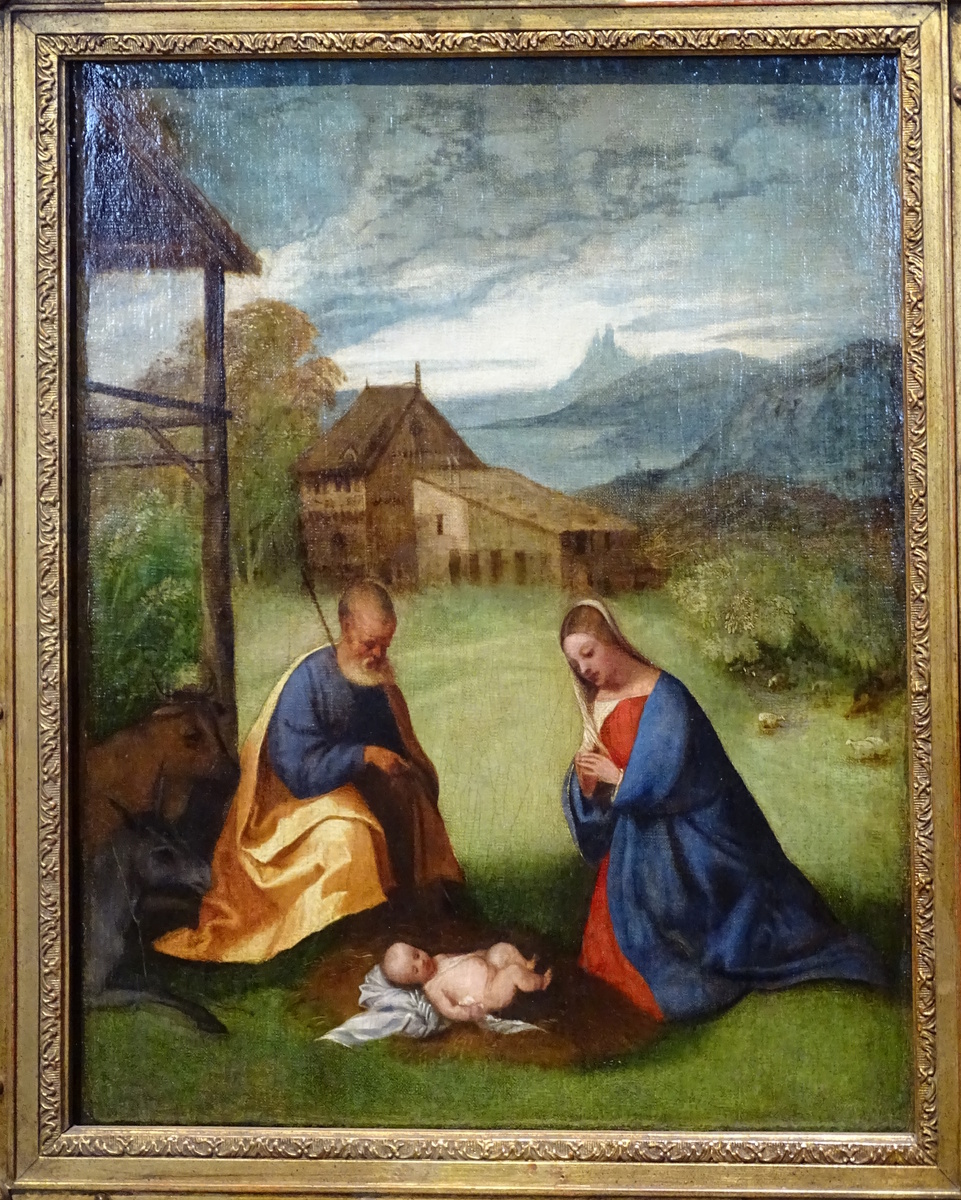 Круг Джорджоне.
Поклонение младенцу Христу.
Около 1506 года.
Италия.
Картина из собрания Государственного Эрмитажа.
Источник: https://www.hermitagemuseum.org/digital-collection/32307