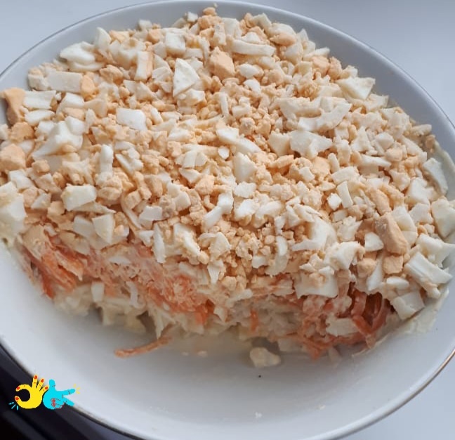 Салат овощной с редькой. Фото автора