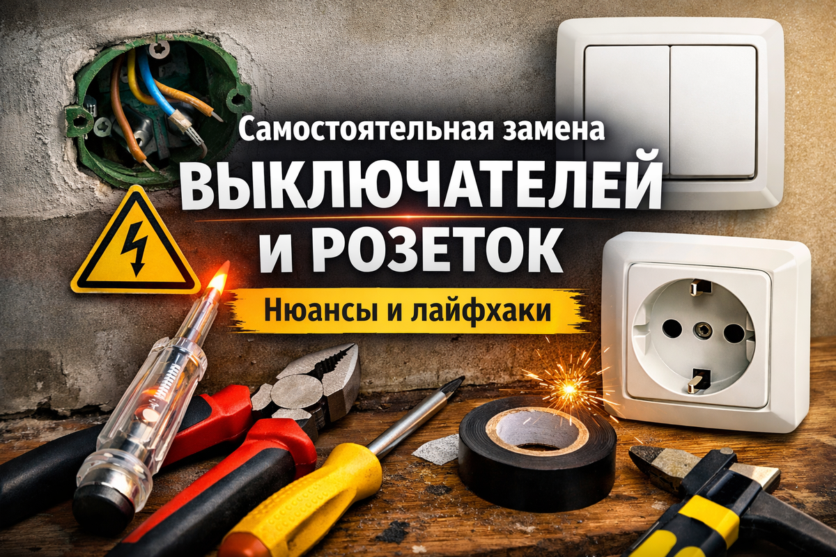 Самостоятельная замена выключателей и розеток. Электрик Орск. Советы электрика