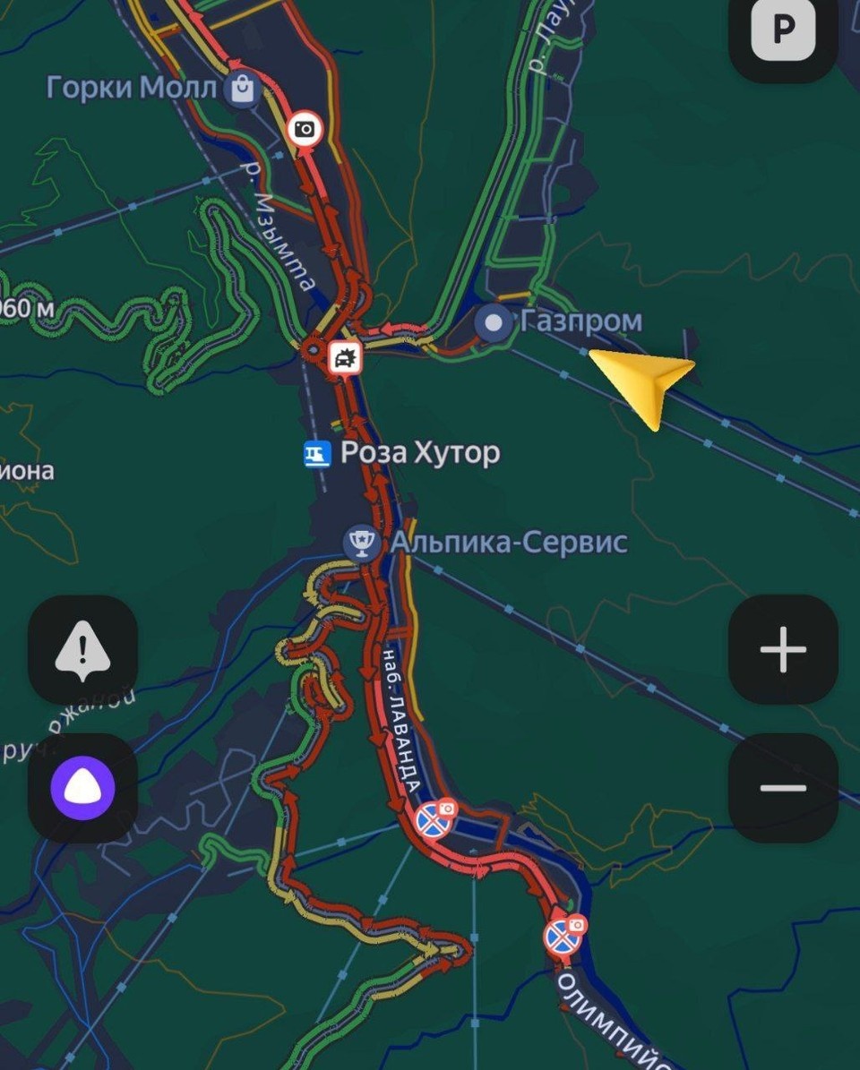    На картах - ситуация на дорогах сложная