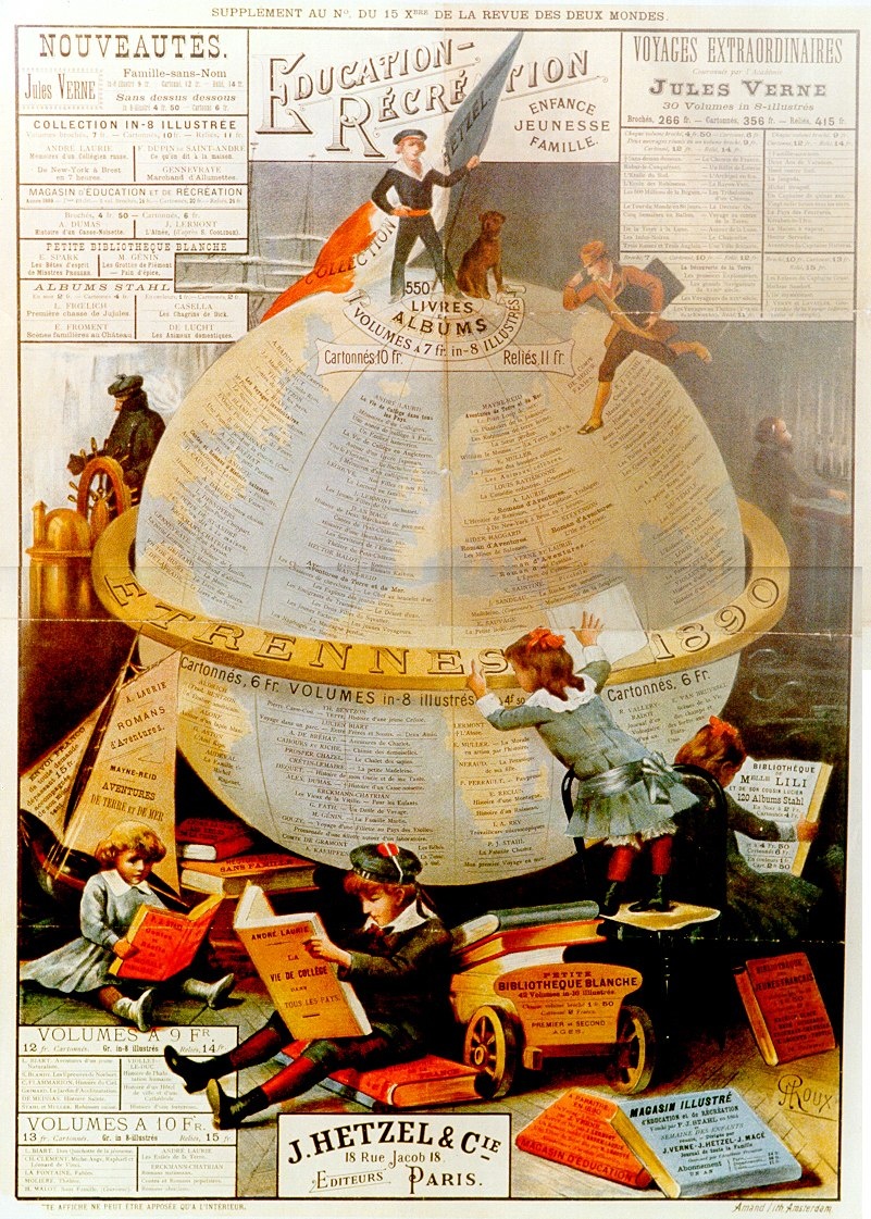Рекламный плакат французского издательского дома J. Hetzel & Cie за 1890 год, Жорж Ру
