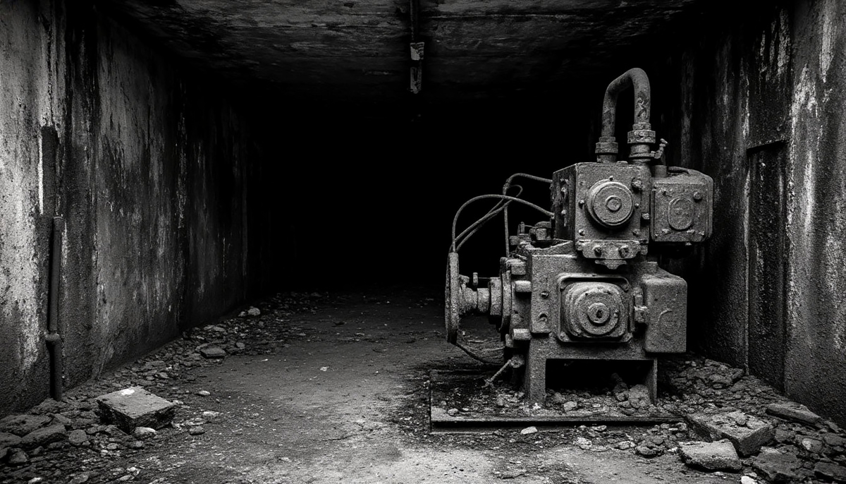 Первое помещение – длинный тёмный коридор.