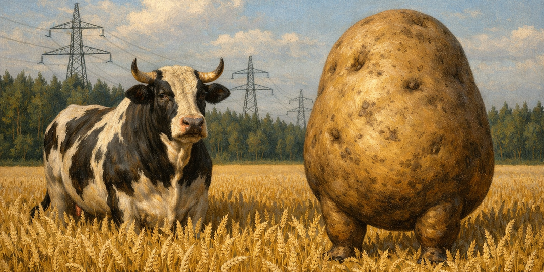 О мощном сельском хозяйстве России (на примере мяса и картофеля)