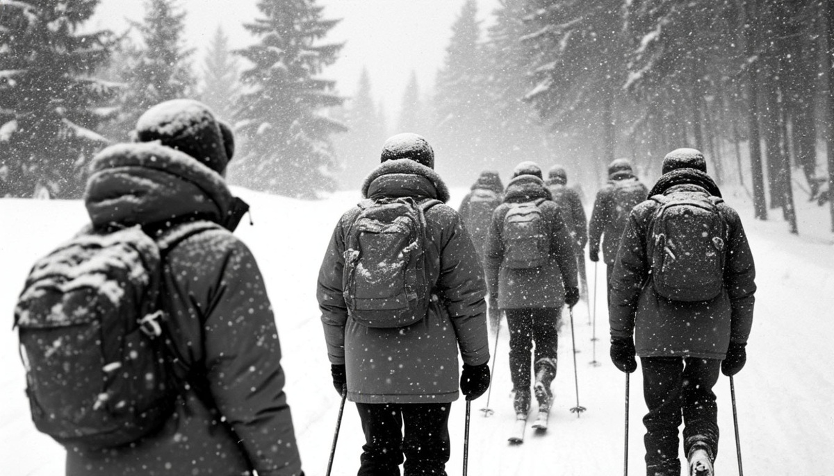 Отправились они в поход.