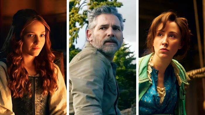 Обложка © Кадр из сериала «Чужестранка: Кровь от крови моей», режиссеры Джэми Пэйн, Azhur Saleem, Эмер Конрой и др., сценаристы Danielle Berrow, Диана Гэблдон, Taylor Mallory и др. / Kino-teatr, © Кадр из фильма «В глуши», режиссеры Томас Безуча, Ниса Хардиман, Ник Мерфи, сценаристы Лорен Элль Смит, Марк Л. Смит / Kino-teatr, © Кадр из сериала «Тысяча ударов», режиссер Эшли Уолтерс, Dionne Edwards, Катрин Геббе и др., сценаристы и др. / Kino-teatr
