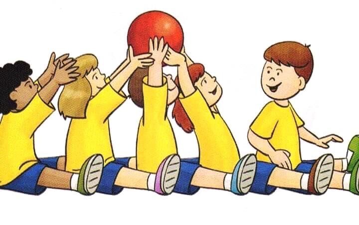 Изображение имитирующее командную игру у детей.