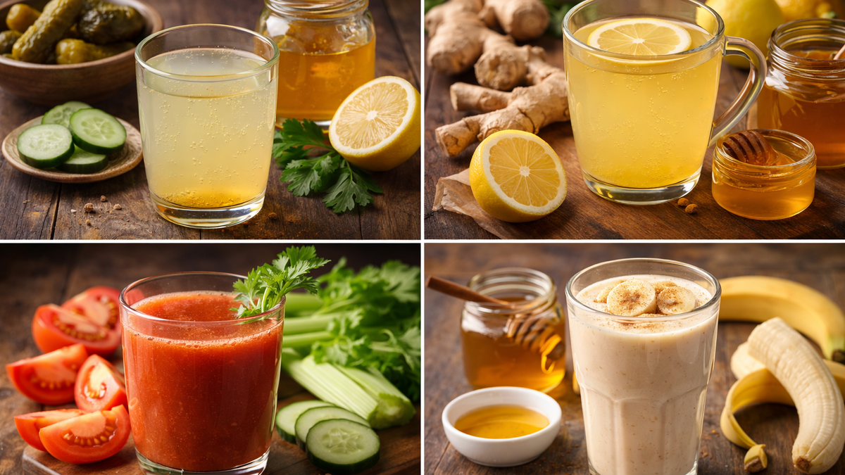     Напитки от похмелья не обязательно должны быть противными. Есть вкусные и полезные рецепты. Фото: ChatGPT.