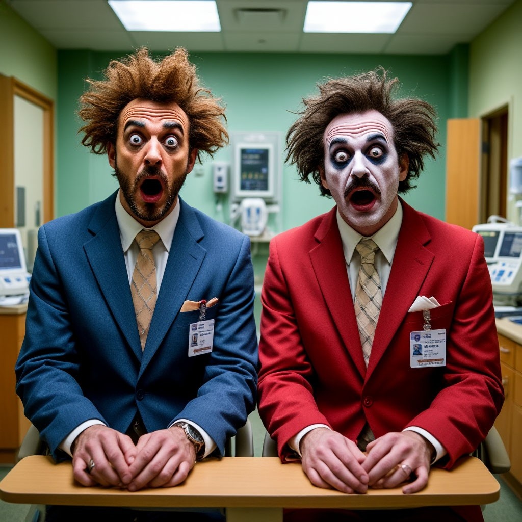                     Три друга один в коридоре