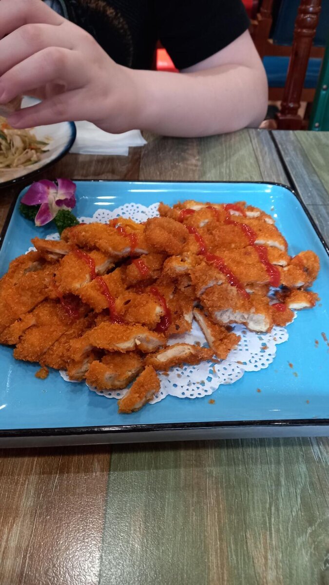 Курица в сухарях.