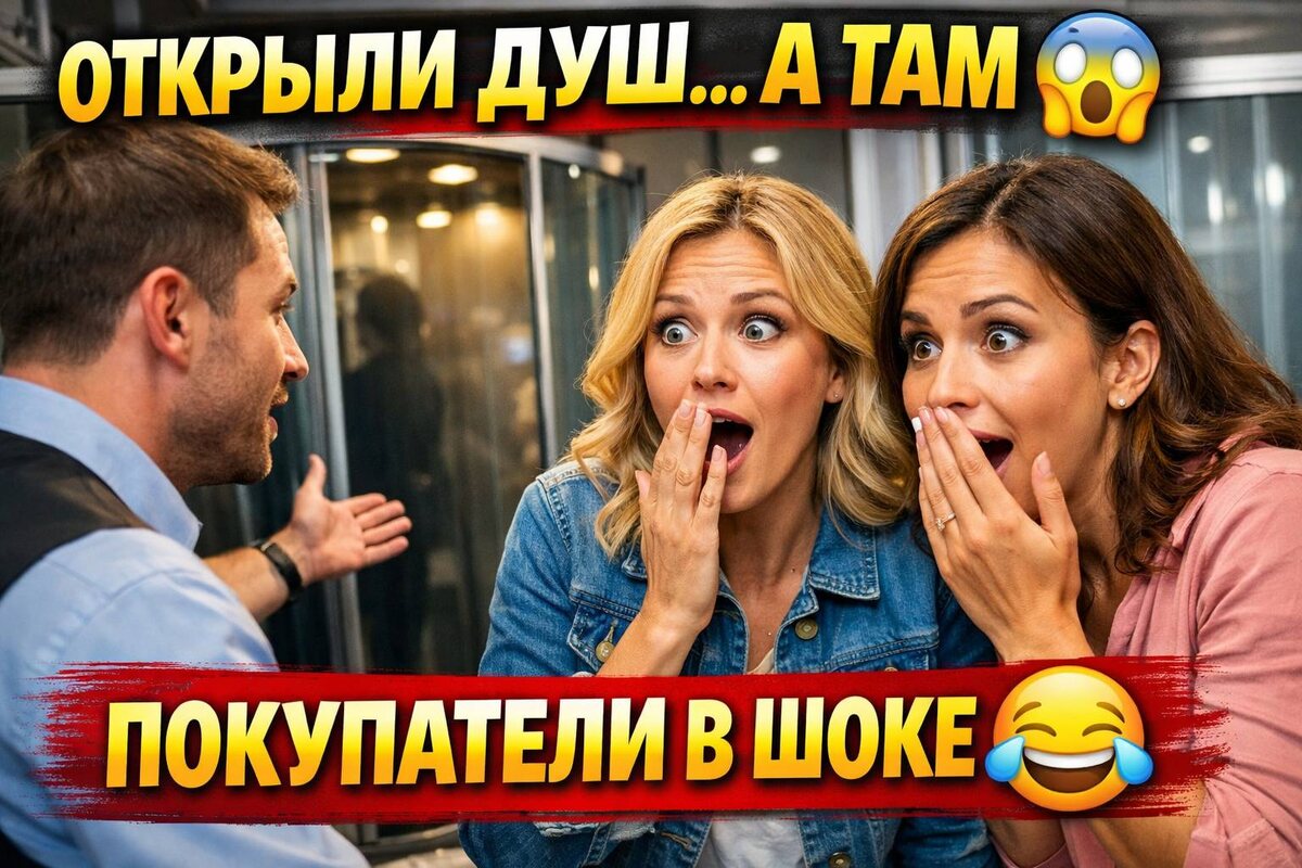 Консультант показал кабинку… ПОКУПАТЕЛИ ОНЕМЕЛИ 😂🚿