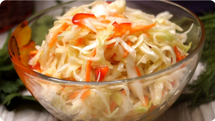 Рецепт ищет каждая хозяйка, через 6 часов уже готова, можно пробу снимать... Хрустящая капуста "Провансаль"