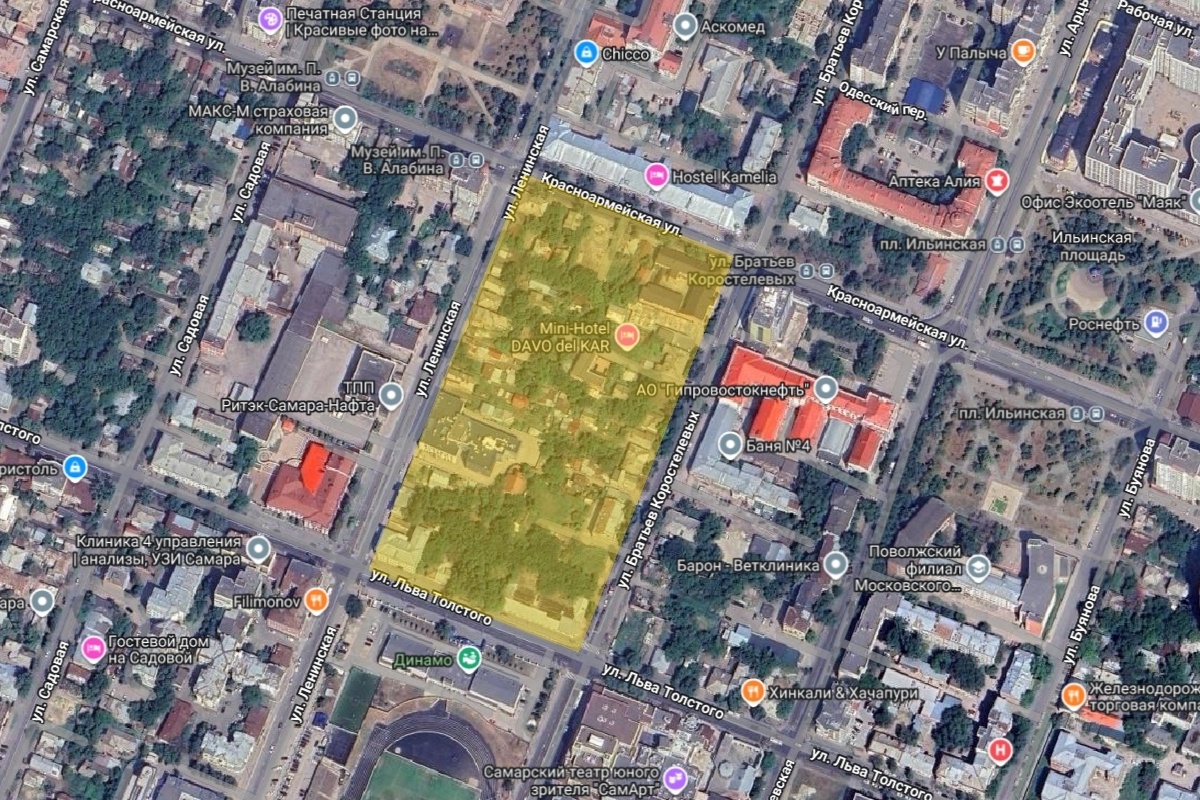 Квартал №79 на карте современной Самары