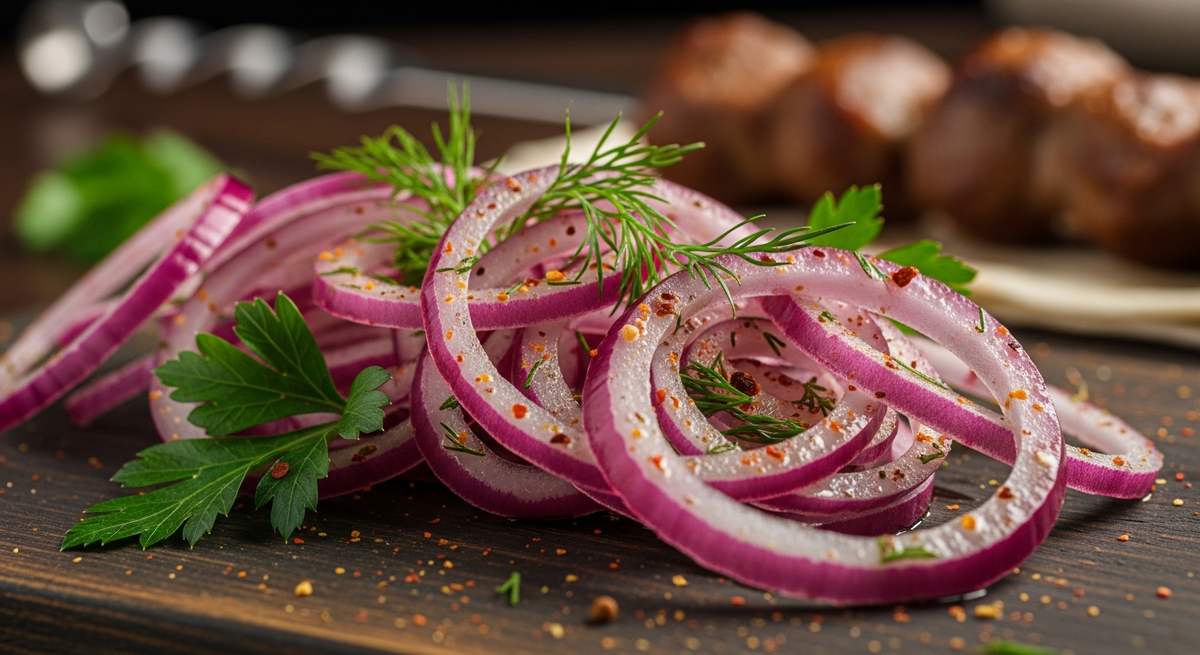 Маринованный лук к шашлыку