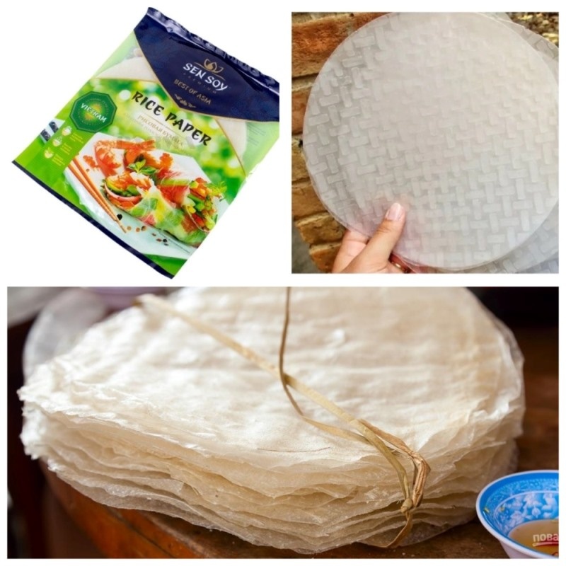 На нижней фотке - рисовая бумага, приготовленная в домашних условиях