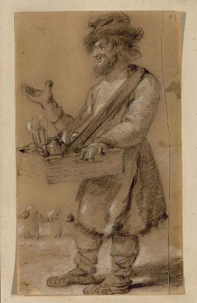 Жиль-Поль Барбье, «Русский лотошник зимой». (©) Государственный Эрмитаж