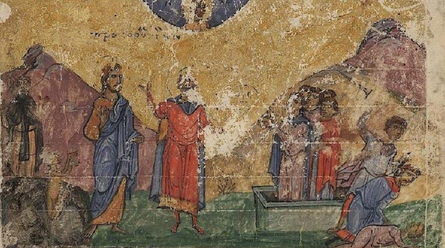 Иллюстрация к 15 псалму. 12 в. Ватиканская псалтирь.