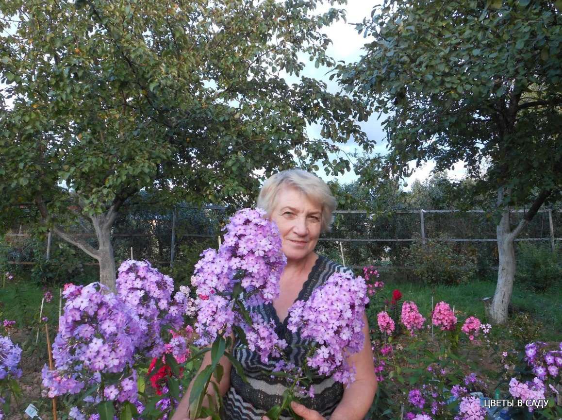Лидия Георгиевна Правдина (Сысоева) в своем саду