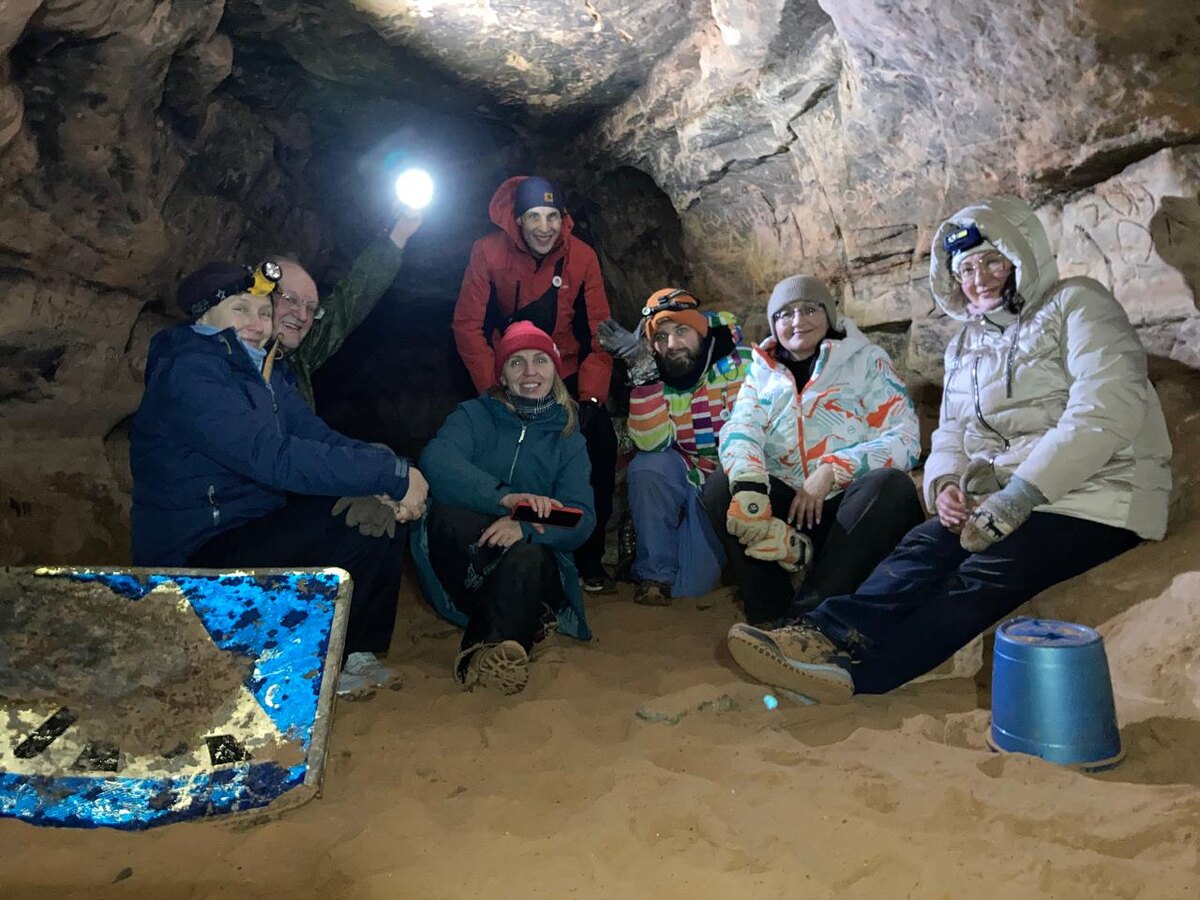 Наша группа в одной из штолен