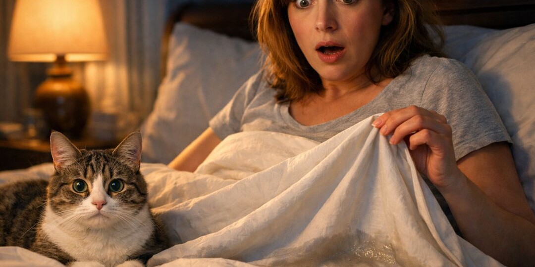 5 причин, почему ваша кошка помочилась на вас, пока вы спали