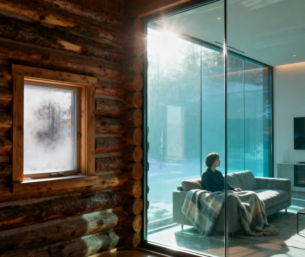 От амбразуры до аквариума. Мы проделали долгий путь, чтобы превратить крошечную щель, берегущую тепло очага, в хрупкую стеклянную стену, за которой нам порой так неуютно. 🪟➡️🪞