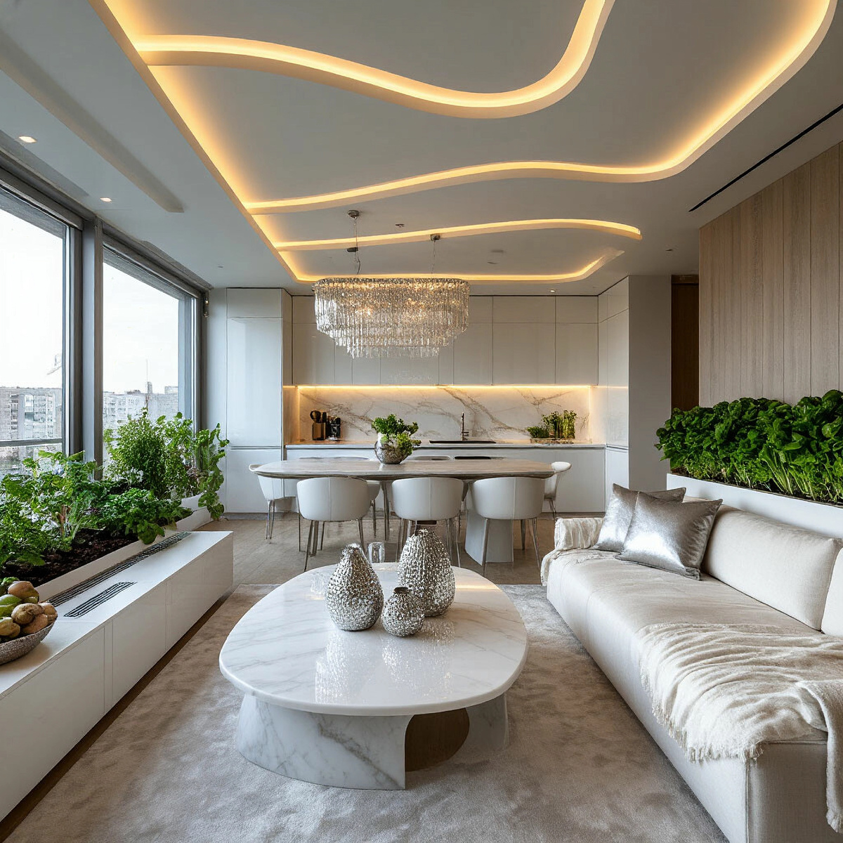 Интерьер кухни-гостиной для рака. Дизайн интерьера Татьяна Обухова