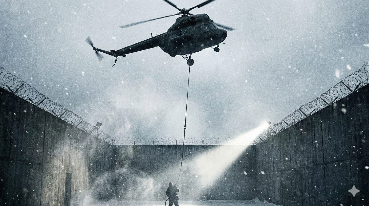 Единственный шанс. Реконструкция самого громкого инцидента в истории «Пятака» — побега на вертолете в 2012 году. Секунды, когда стальная дисциплина колонии была нарушена ревом лопастей и жаждой свободы.