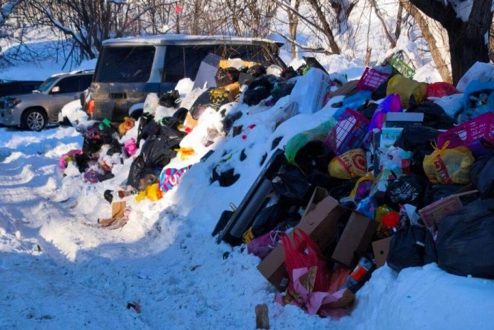   Такой пейзаж стал в городе за последние дни повсеместным. Фото: Предоставлено читателем kamchatka.aif.ru