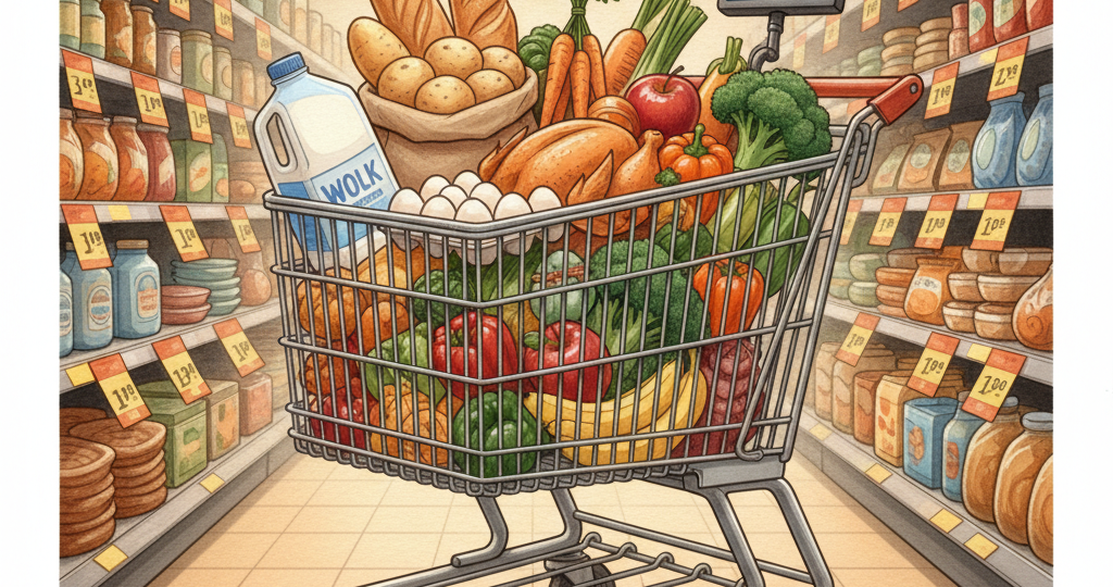 Эксперимент: сытая семья из 4 человек за 2000 рублей в неделю. Список покупок внутри