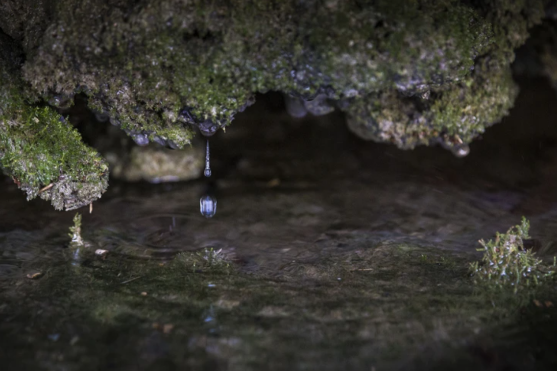«Плачущая скала». Стекающие капли. Скриншот автора статьи.