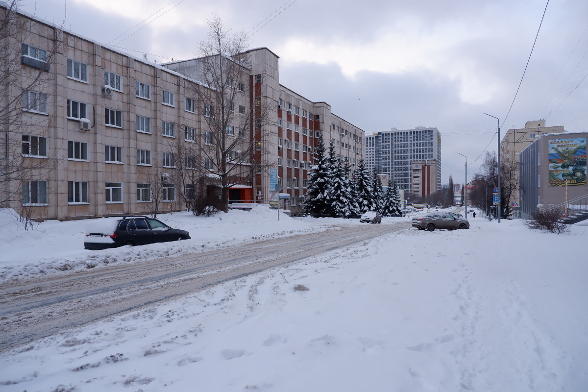 ул подводника Родионова в направлении улицы Кирова 1 января 2026 г. Фото из архива Ю. Воронцовой. Листаем галерею.