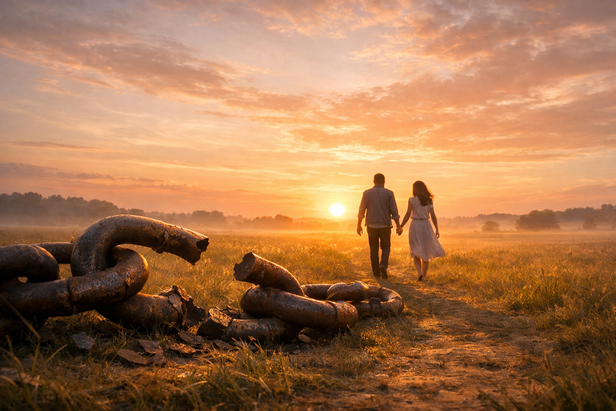 пару уходит от проблем к любви и нормальной жизни