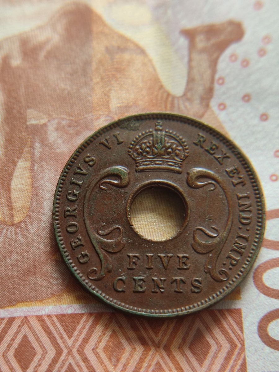 Монета 5 центов 1942 г. из коллекции автора, реверс