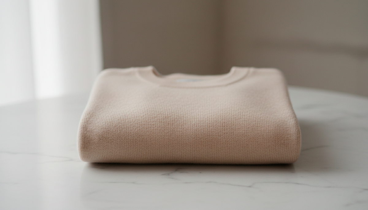 Кашемир бежевого оттенка — абсолютная база зимнего гардероба. Этот благородный цвет освежает лицо и сочетается абсолютно со всем: от классических чёрных брюк до джинсов любого оттенка. При выборе обращайте внимание на плотность вязки — качественный кашемир должен быть мягким, но не рыхлым.