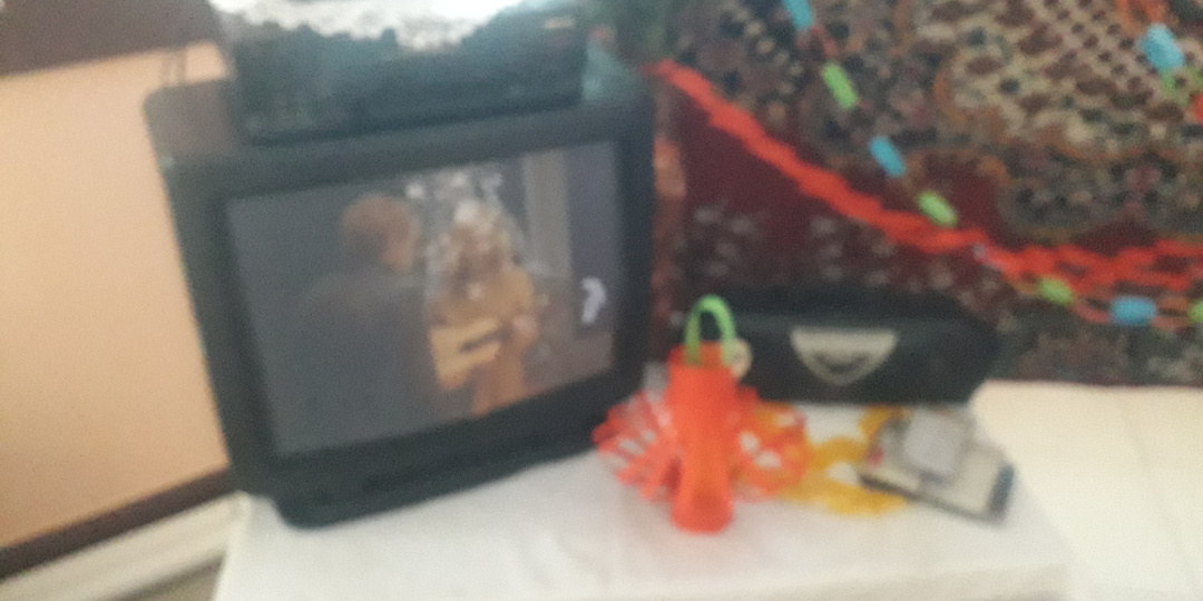 Винтажная техника в фойе поселкового дома культуры