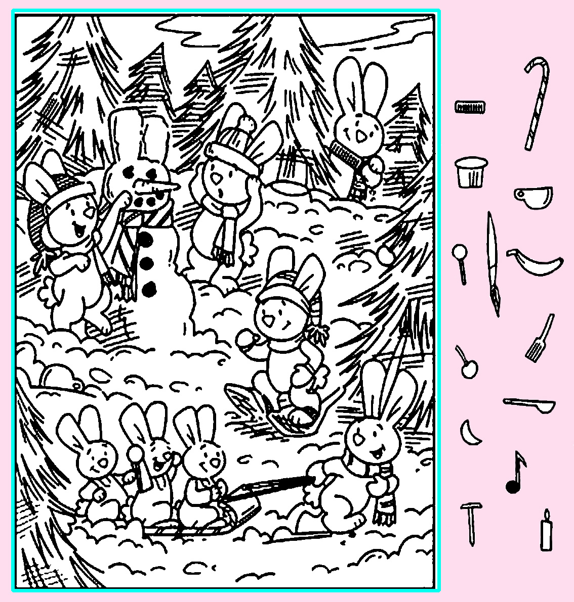 Тест на внимательность: найди кекс, расчёску, кисть и другие предметы на картинке. Картинка подготовлена автором