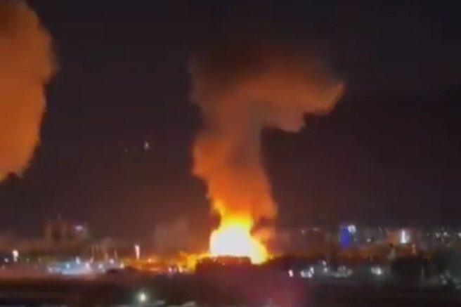    Авиационный удар по Каракасу / кадр из видео, соцсети