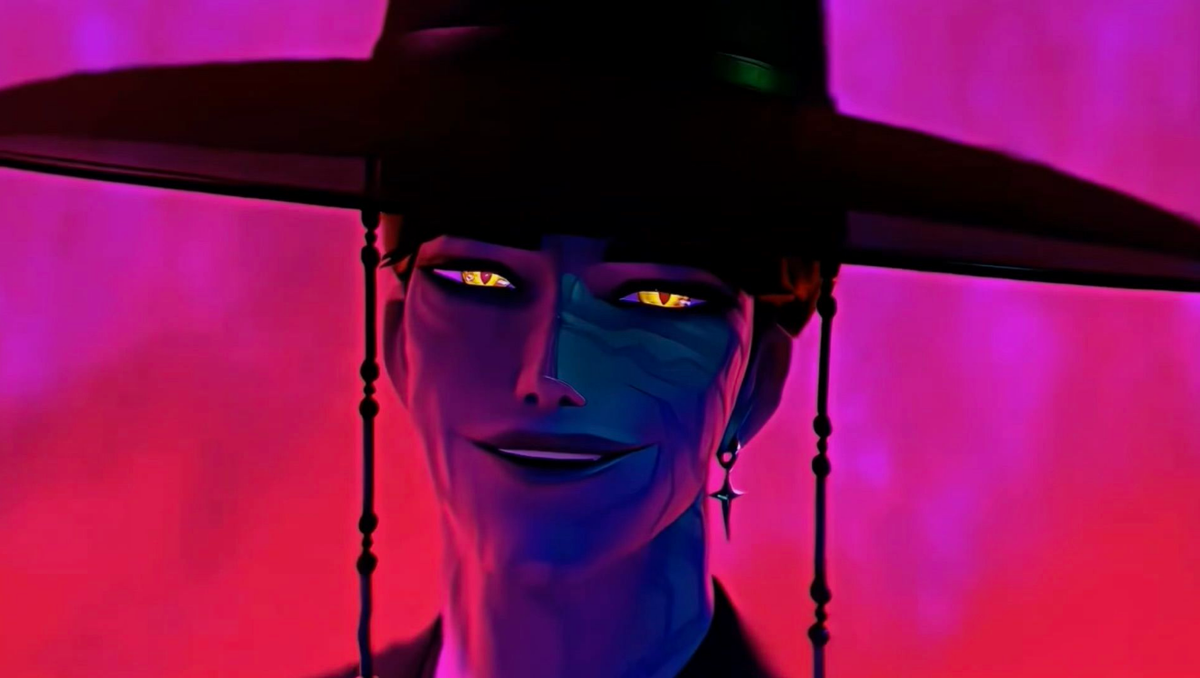 Секундочку... он же реальный чёрт корейсий! Джину в демоническом облике. Такой же красавчик, как и примарх Фулгрим в лучшие годы Источник id.pinterest.com