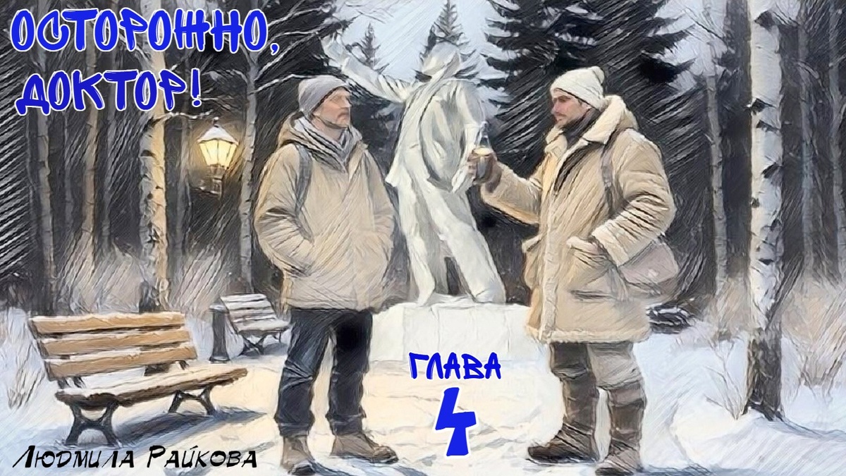 Вокруг памятника Ленину большие ели и четыре скамейки..., для закуски ему в руки сунули кусок Краковской колбасы. - Вкусная! Полу копчёная. Снег сыпет, а я смотрю на Ленина и радуюсь..