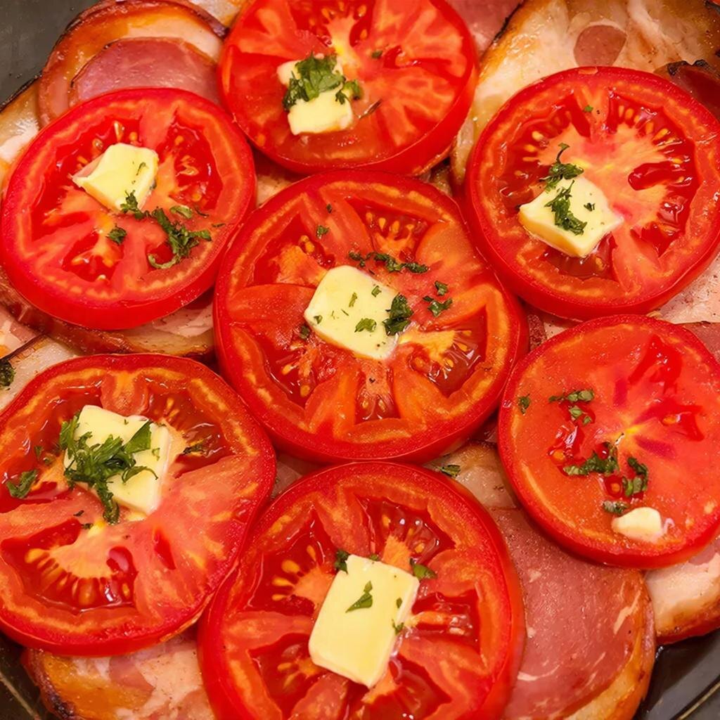 Помидоры, запеченные с ветчиной: Вкусное и простое блюдо для любого случая 