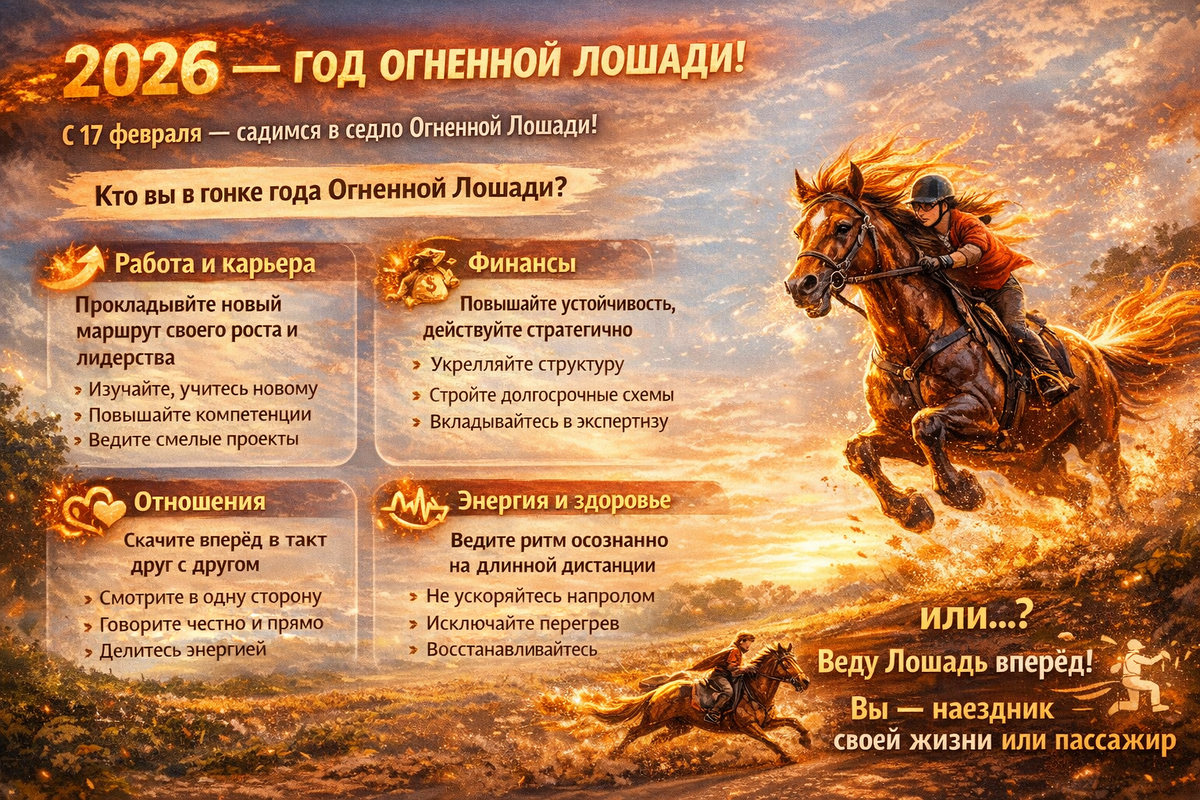 План - прогноз на 2026 год Огненной Лошади