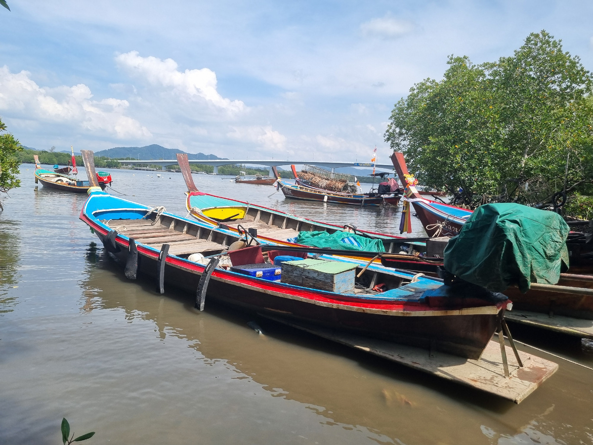 Мост Сири на заднем плане