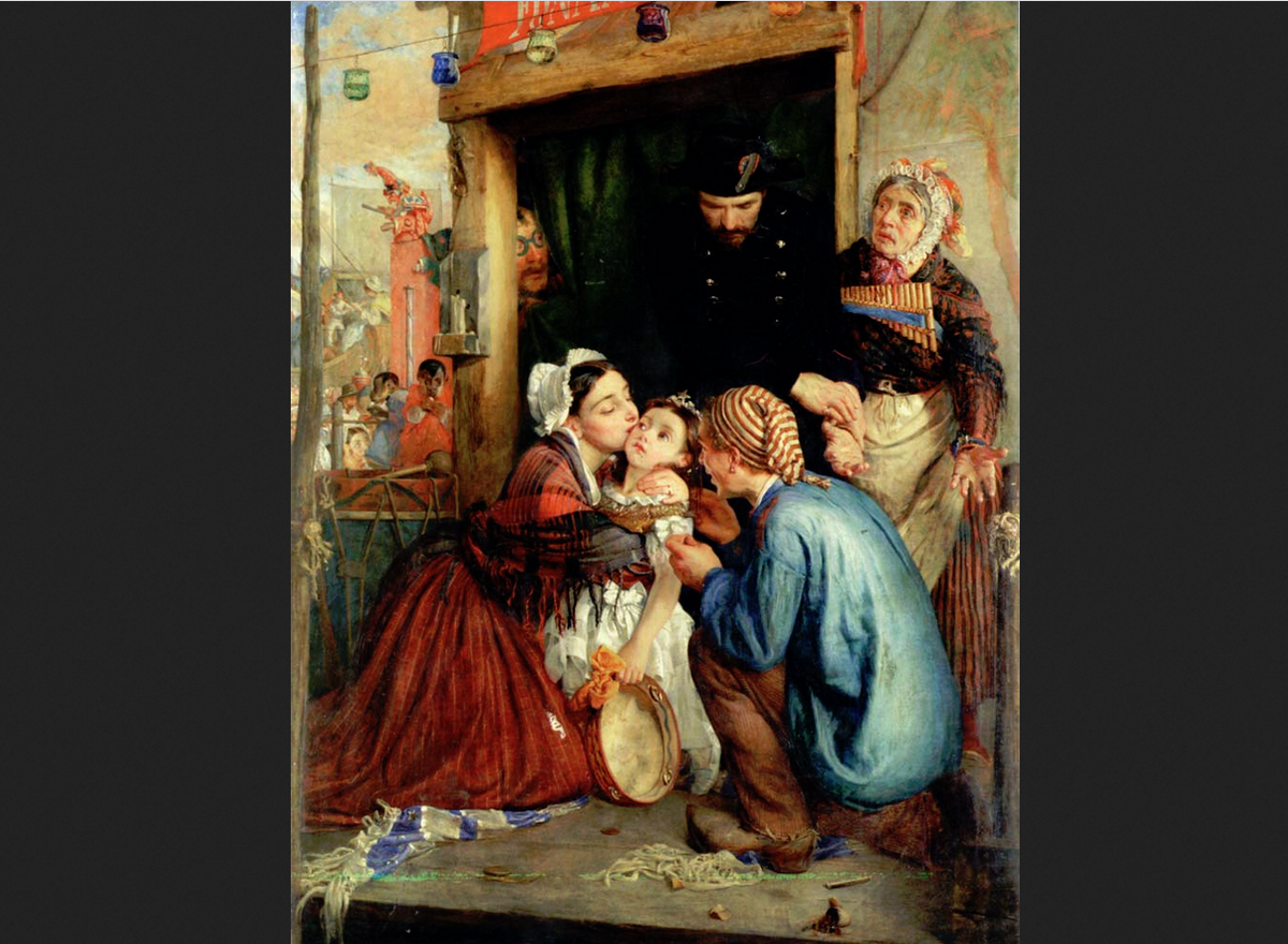 Филипп Гермогенес Кальдерон. «Французские крестьяне, нашедшие своё пропавшее дитя», 1859