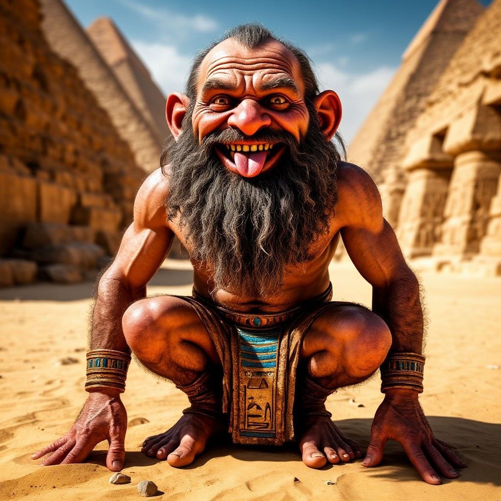 Бес изображался в виде уродливого карлика с бородкой, длинным высунутым языком, иронической усмешкой и короткими толстыми ногами. (нейросеть)