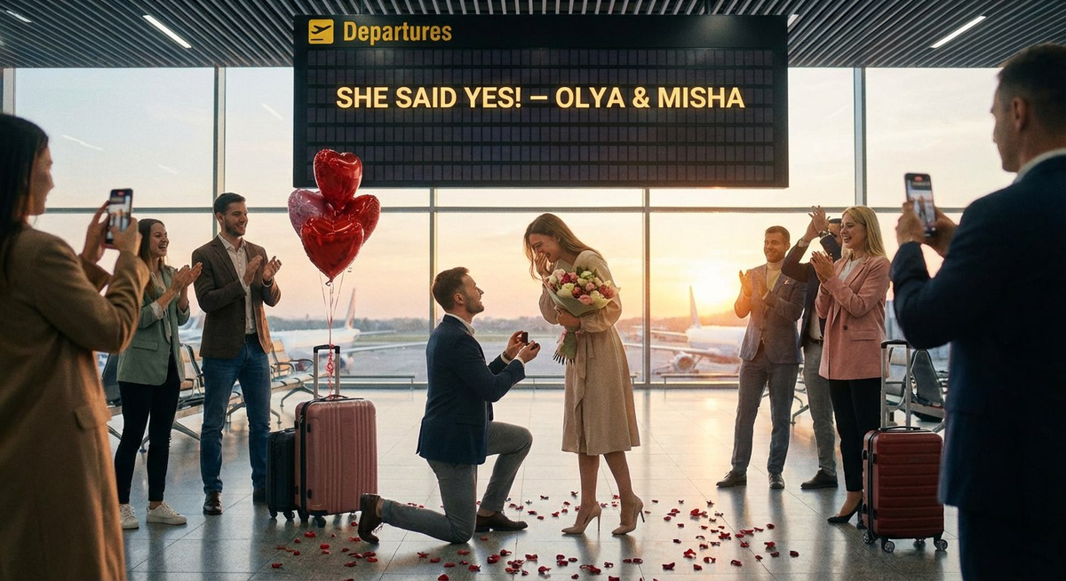 Молодой человек по имени Мирослав задумал устроить для своей возлюбленной Варвары особенное предложение руки и сердца.