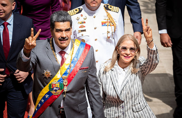    Президент Венесуэлы Николас Мадуро и его супруга Силия Флорес (фото из архива).RAYNER PENA R./EPA/TASS