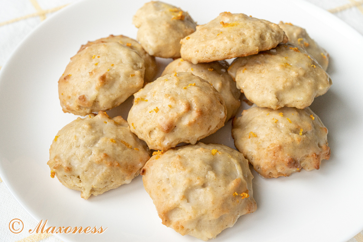 Постное апельсиновое печенье на закваске