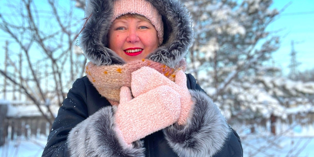 Вяжем очень тёплые варежки