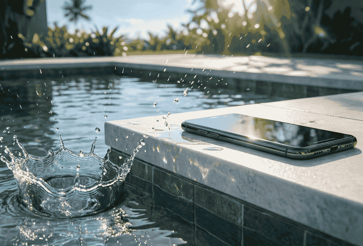    Не каждый смартфон готов к вечеринке у бассейна.