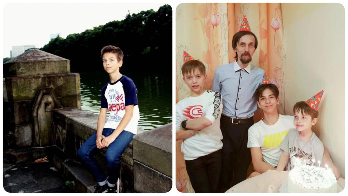 С отцом и братьями